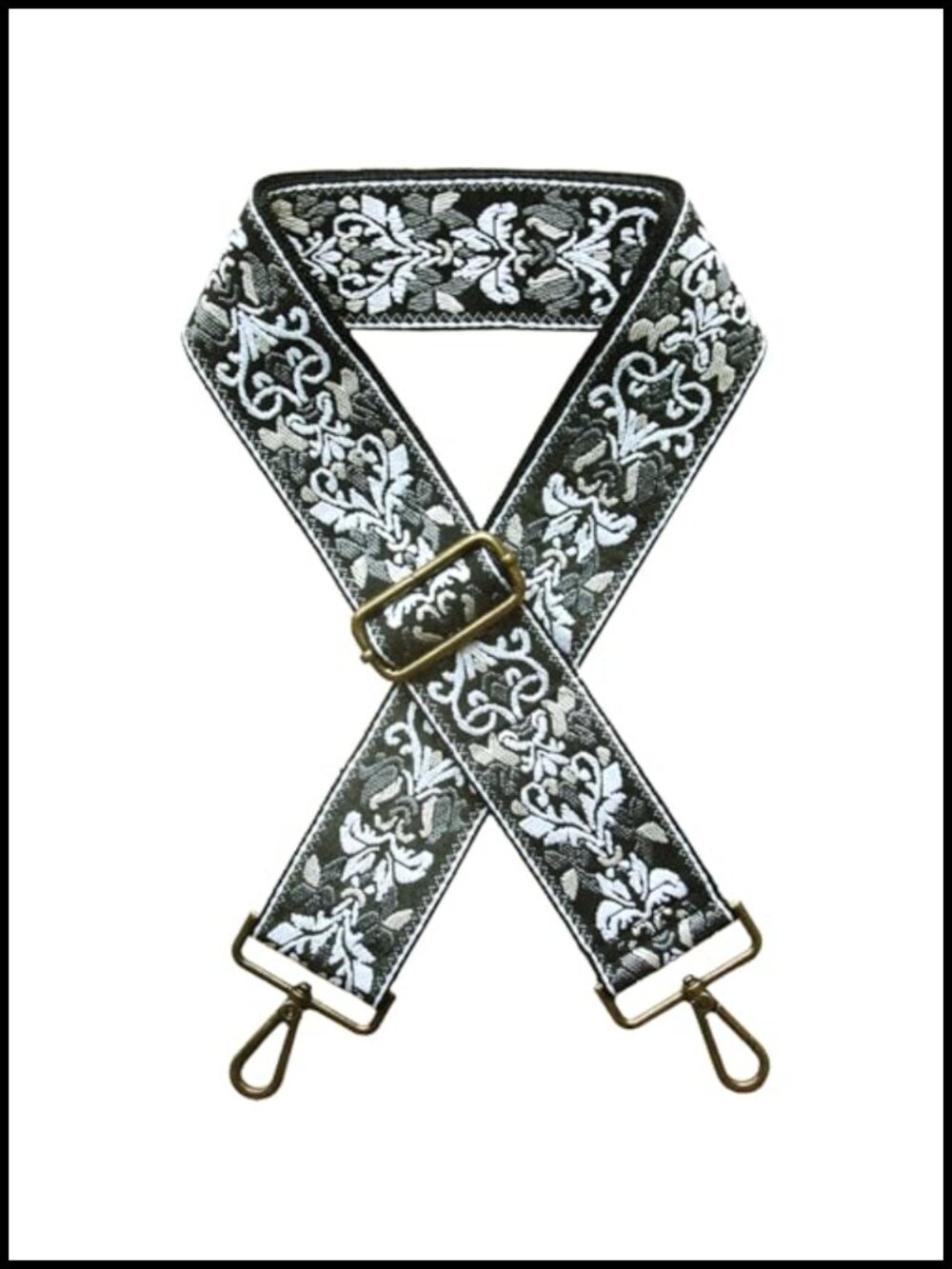 2" Wide Embroidered Purse Strap Replacement Adjustable Crossbody Shoulder
